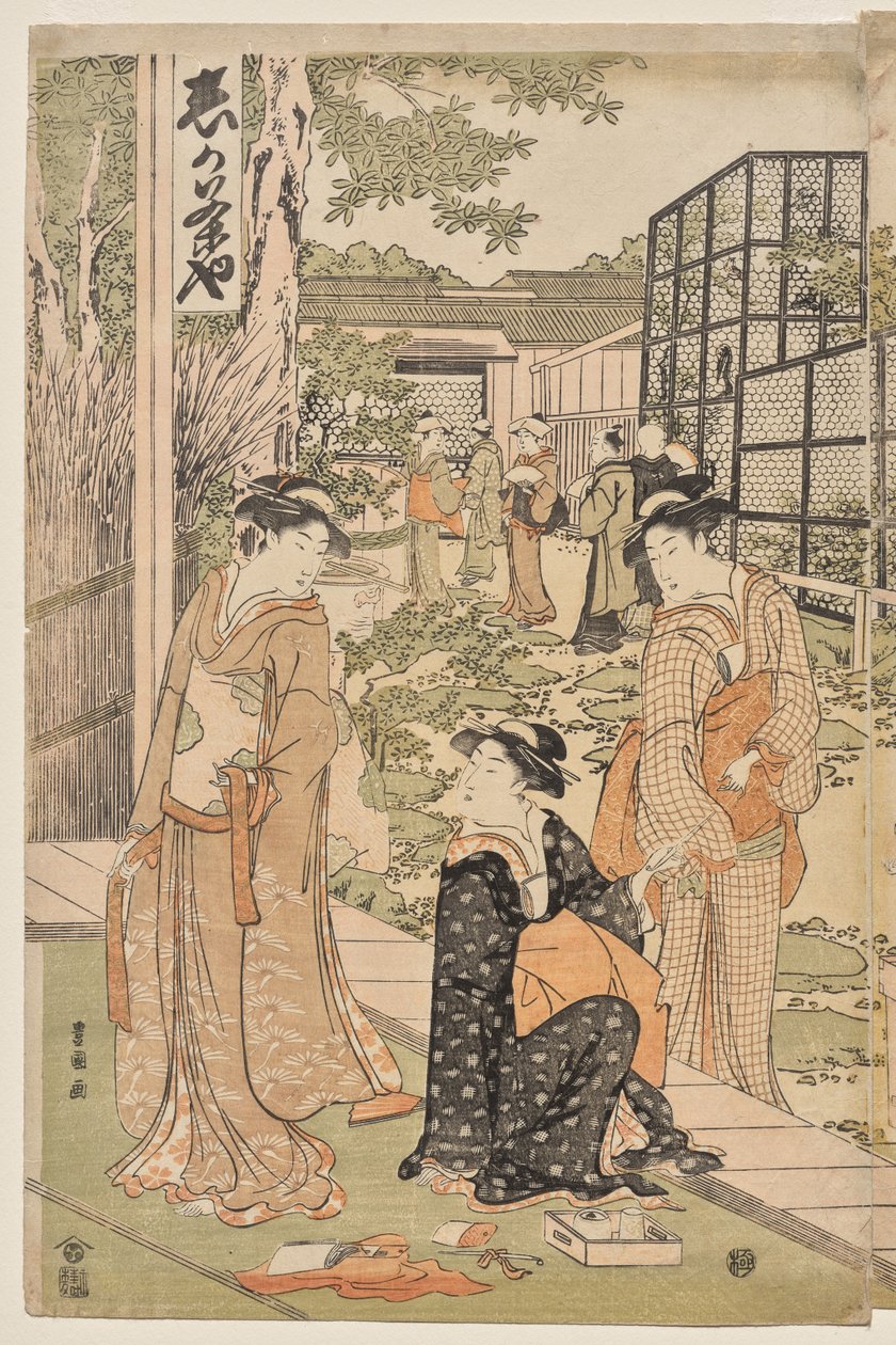 Čajovna Shika od Utagawa Toyokuni