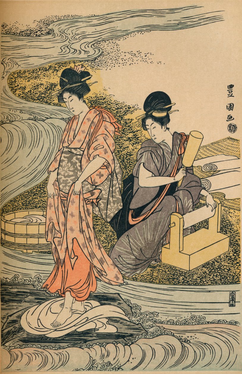Praní prádla, c1800 od Utagawa Toyokuni