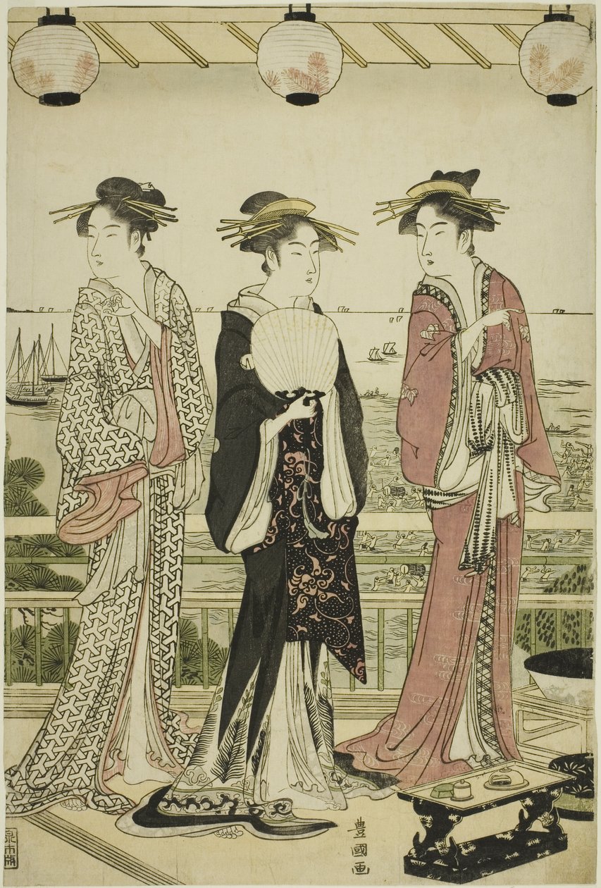 Čtyři roční období na jihu – letní pohled (Minami shiki natsu no kei) od Utagawa Toyokuni I