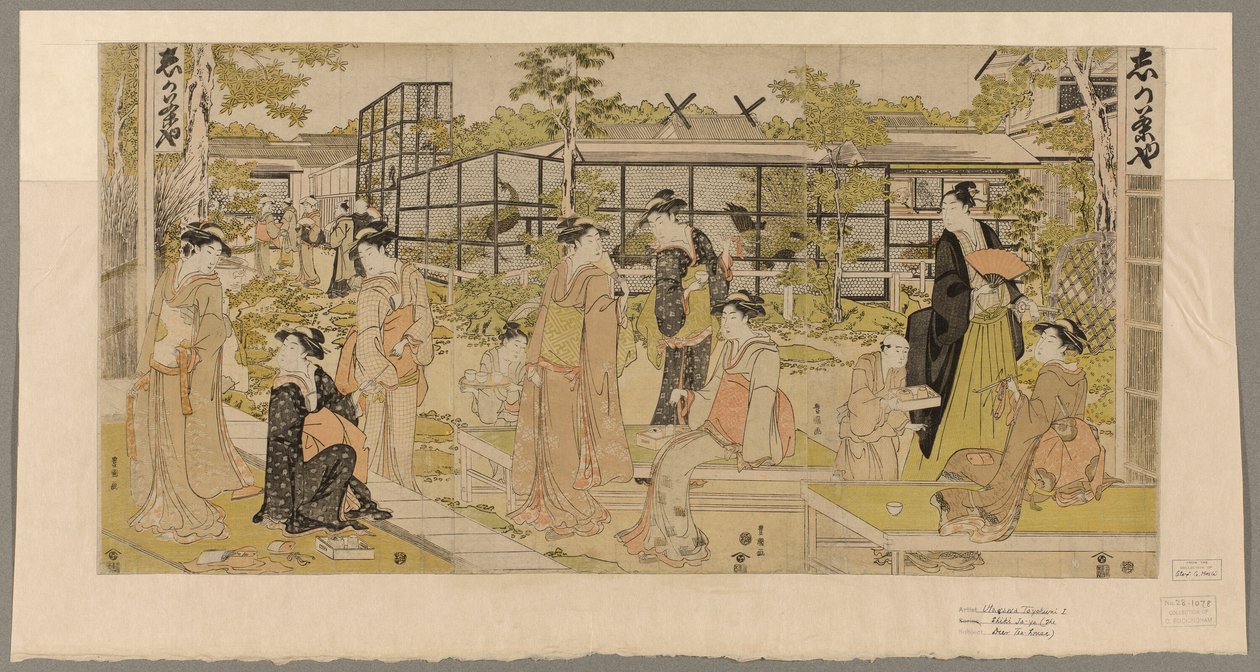 Čajovna Cacho od Utagawa Toyokuni I