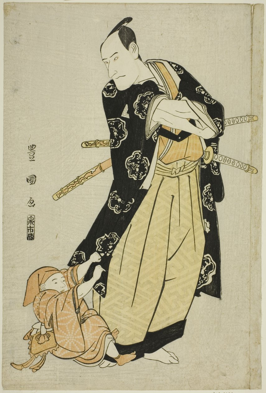 Herec Ichikawa Danjuro VI a chlapec od Utagawa Toyokuni I
