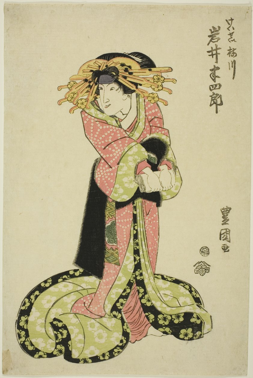 Herec Iwai Hanshiro jako kurtizána od Utagawa Toyokuni I