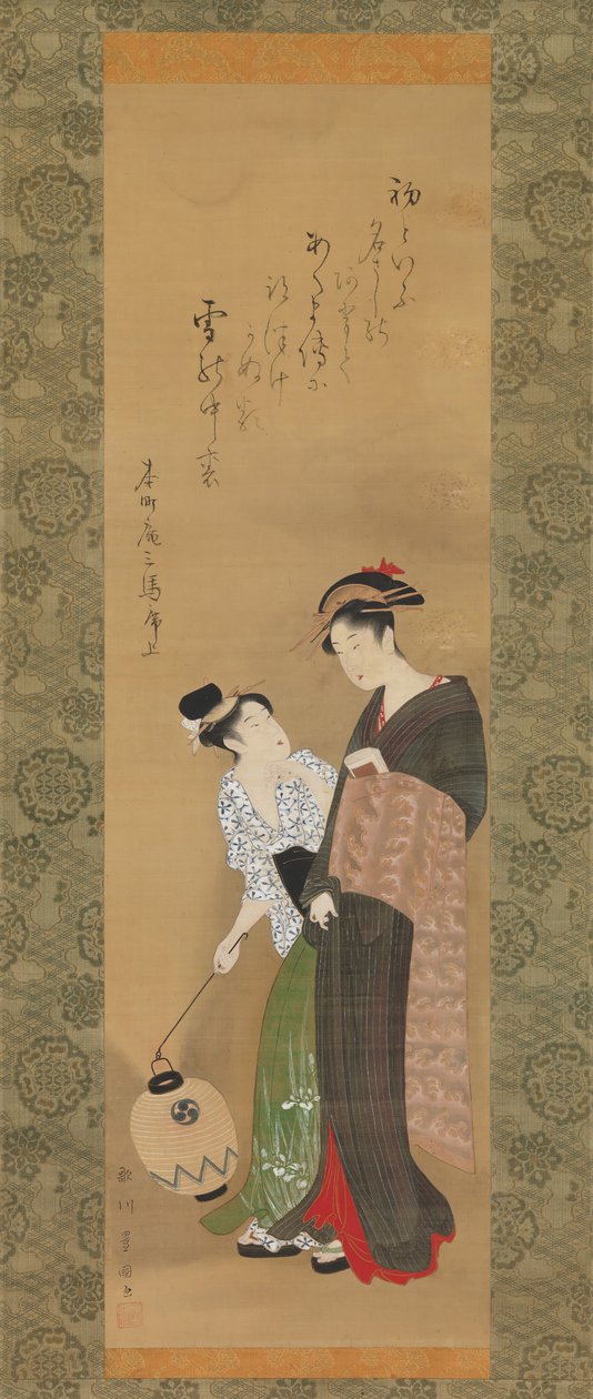 Žena a průvodčí, ca. 1795. od Utagawa Toyokuni I