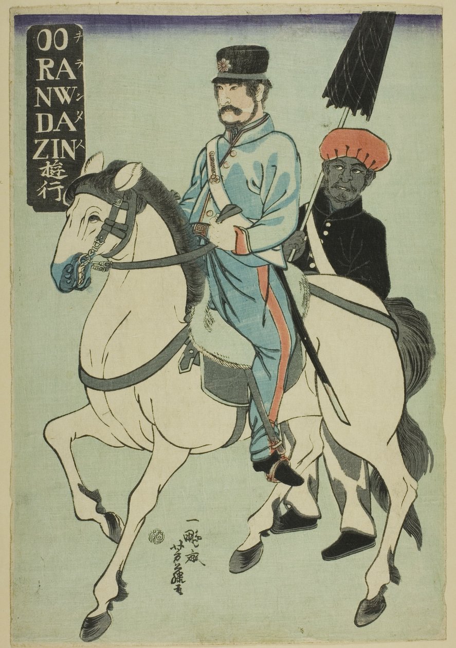 Holanďan na procházce (Orandajin yuko) od Utagawa Yoshifuji