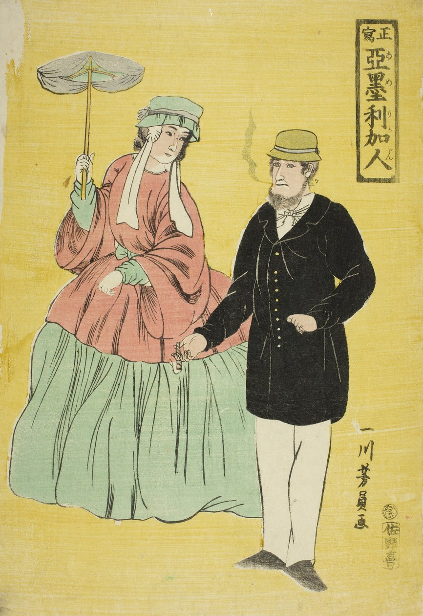 Američané čerpali ze života od Utagawa Yoshikazu