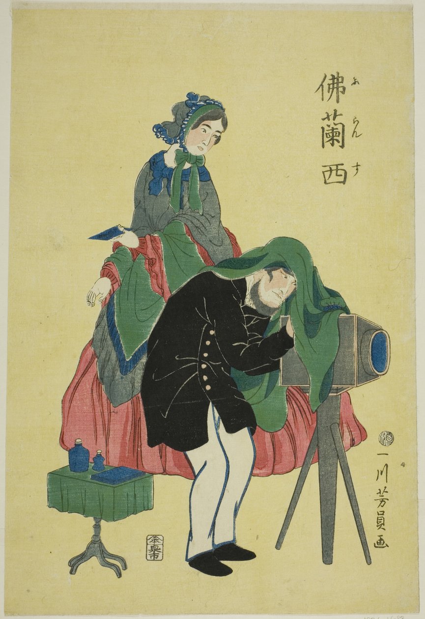 Francouzský fotograf od Utagawa Yoshikazu