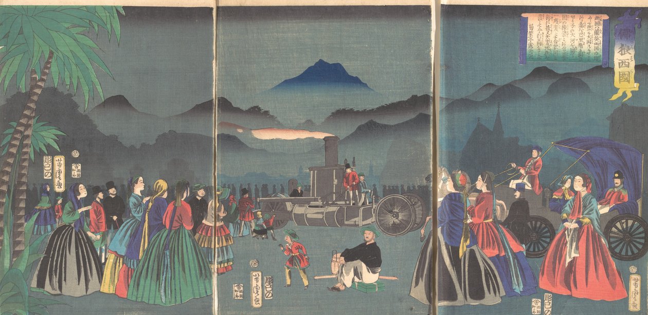 Francie furansukoku, druhý měsíc, 1865. od Utagawa Yoshitora