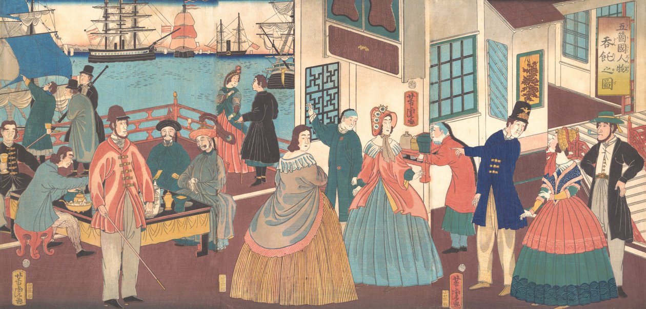 Lidé pěti národů, 1861. od Utagawa Yoshitora