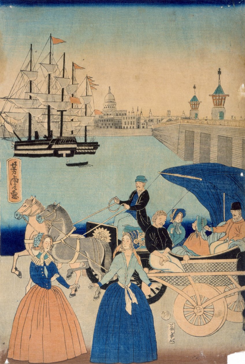 Obrázek Londýna, Anglie od Utagawa Yoshitora