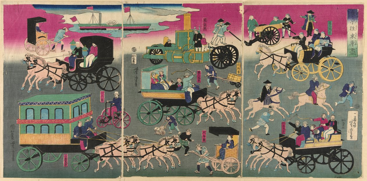 Tokyo Orai auto Zukushi od Utagawa Yoshitora