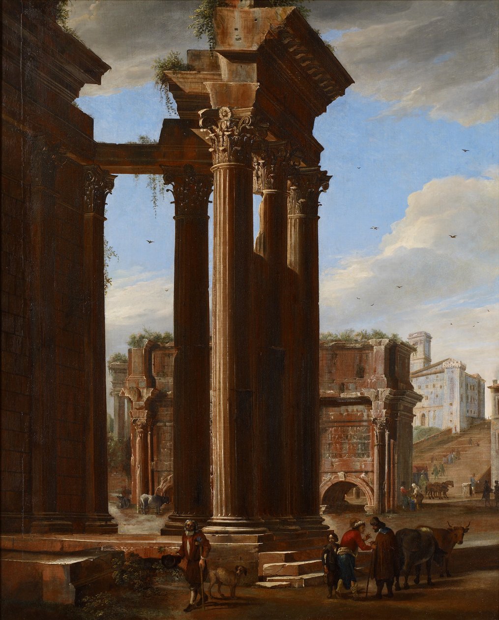 Pohled na Forum Romanum, 1615 od V. and Cerquozzi, M. Codazzi