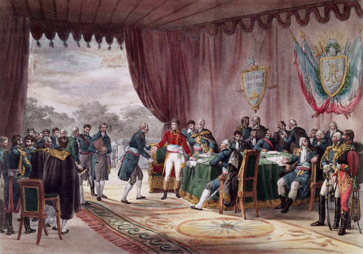 Podepsání smlouvy z Mortefontaine, 30. září 1800 od V. Adam