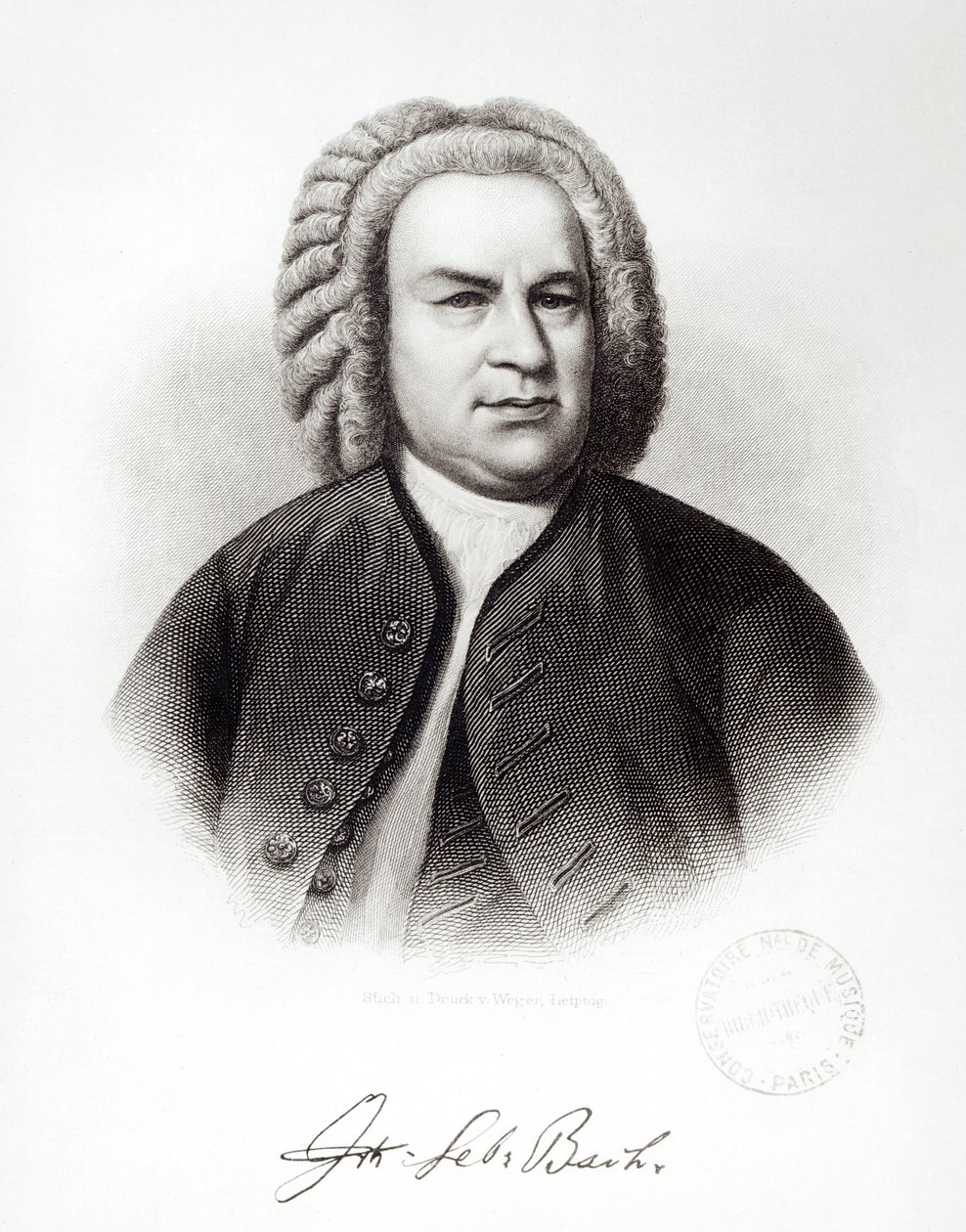 Portrét Johanna Sebastiana Bacha (1685-1750) od V. Weger