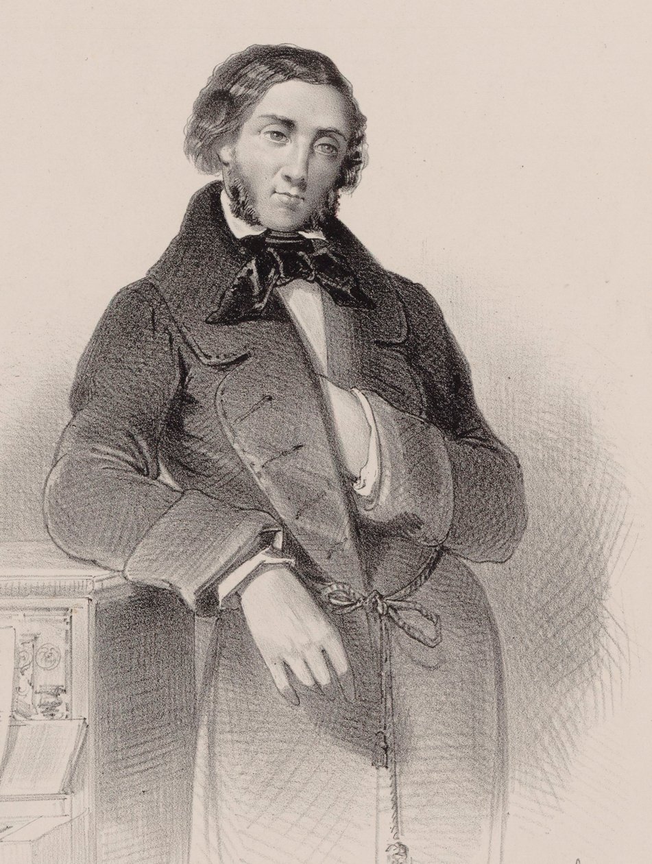 Portrét pianisty a skladatele Felixe Mendelssohna Bartholdyho 1809-1847. od V. Guillet