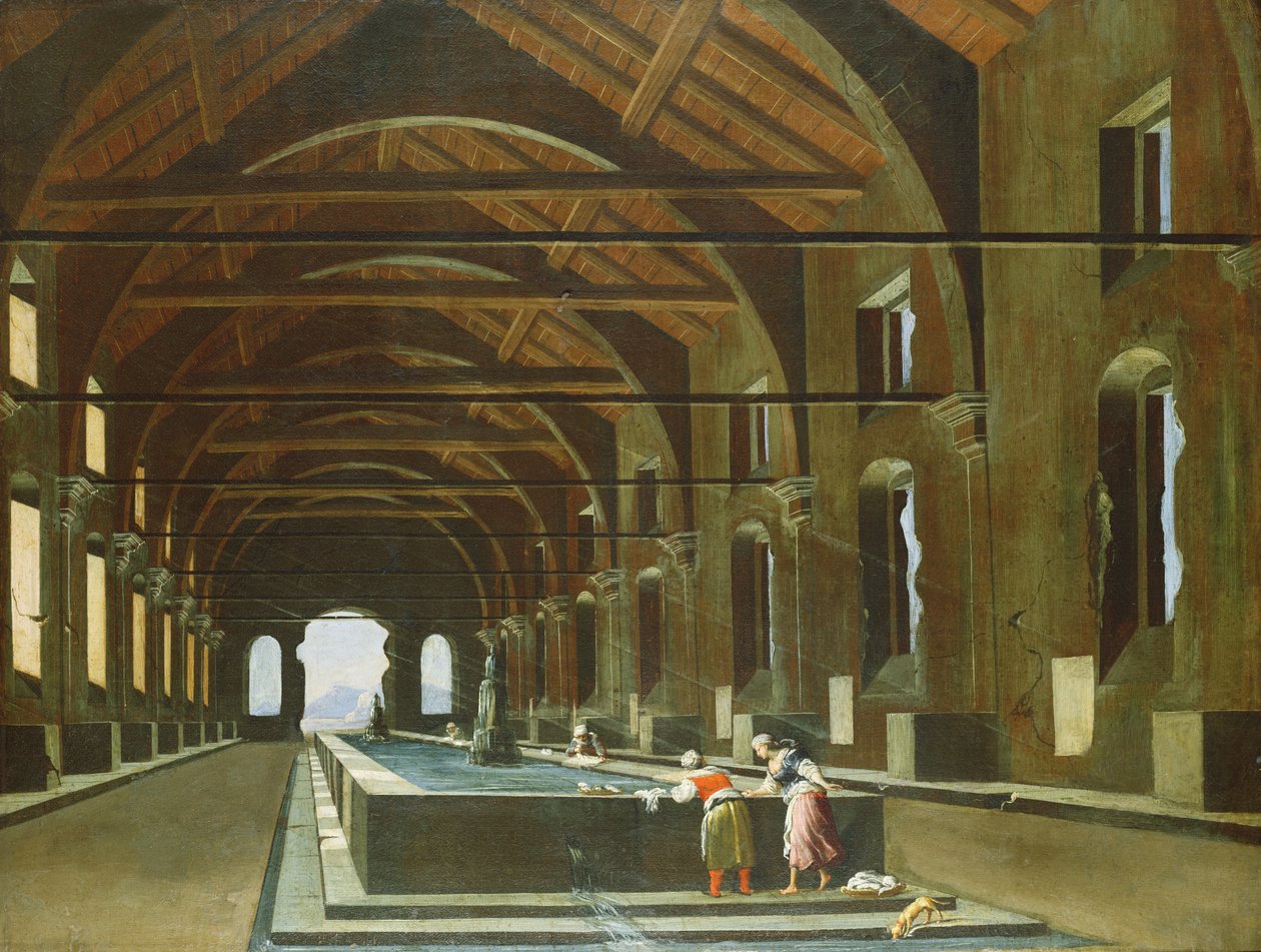 ženy praní prádla od V. and Cerquozzi, M. Codazzi