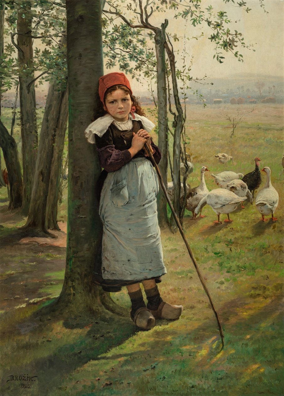 Husí dívka, kolem roku 1880 od Vaclav Brozik
