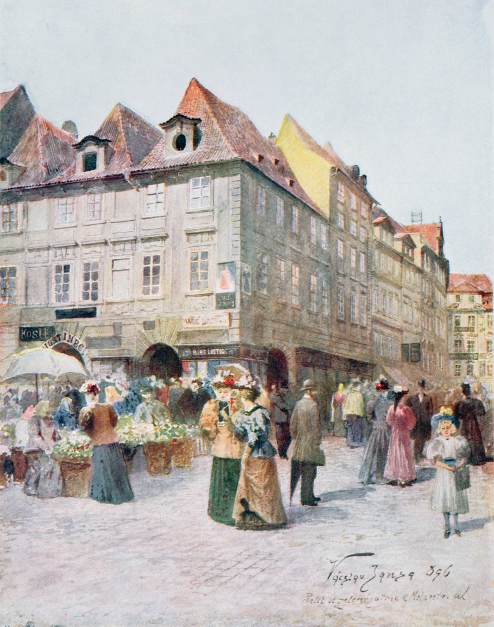 Havelska Ulice and Melantrichova Ulice, Prague, illustration from 
