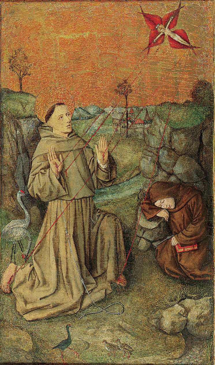 Saint Francis Receiving the Stigmata, konec 15. století od Valencian School