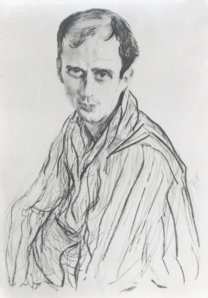 Michel Fokine, 1909 (sangvinik na papíře) od Valentin Aleksandrovich Serov