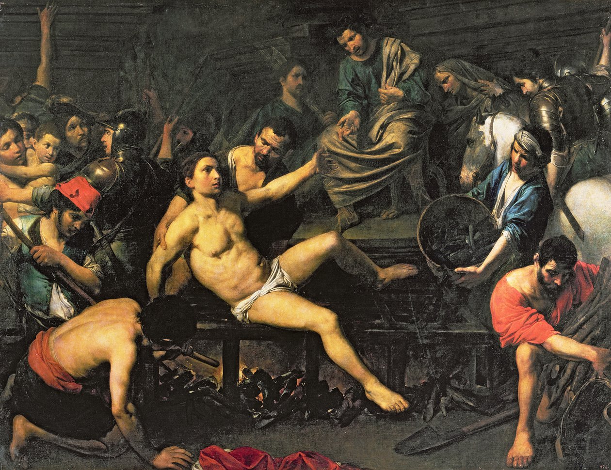 Umučení svatého Vavřince, kolem 162122 od Valentin de Boulogne