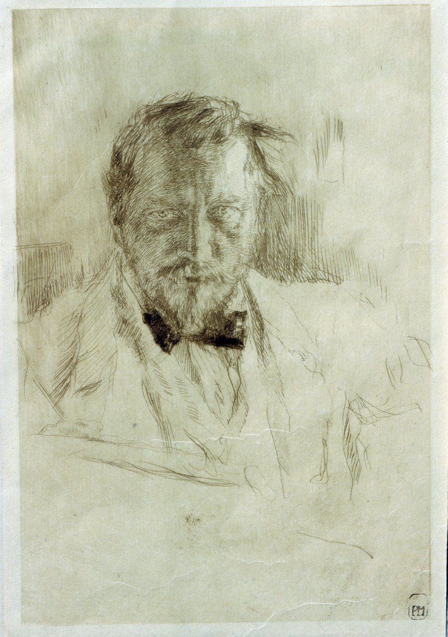Autoportrét (Autoportrét). Lept Valentin Alexandrovič Serov (1865-1911) od Valentin Aleksandrovich Serov