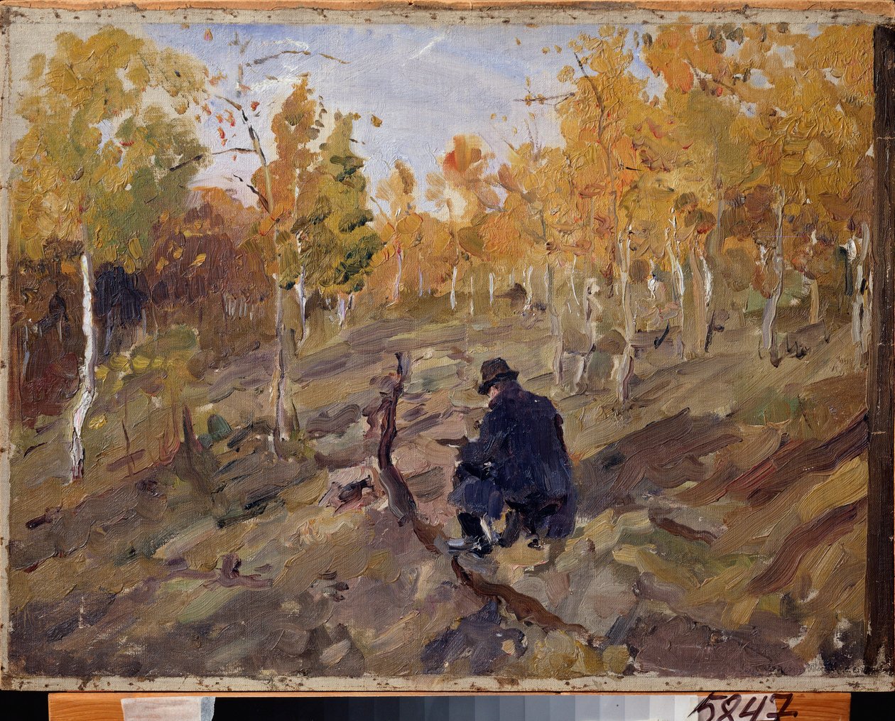 Constantin Korovin (Konstantin Korovin) (1861-1939) při práci. Obraz Valentina Alexandroviče Serova (1865-1911), olej na plátně od Valentin Aleksandrovich Serov