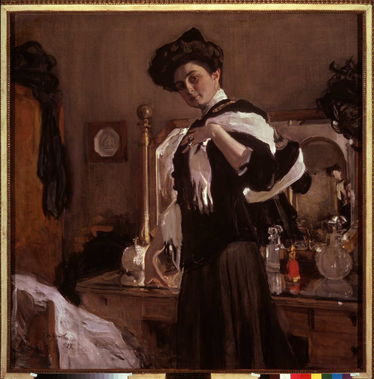 Portrét Henrietty Hirshmannové (1885-1970). Obraz Valentina Alexandroviče Serova (1865-1911), tempera na plátně od Valentin Aleksandrovich Serov