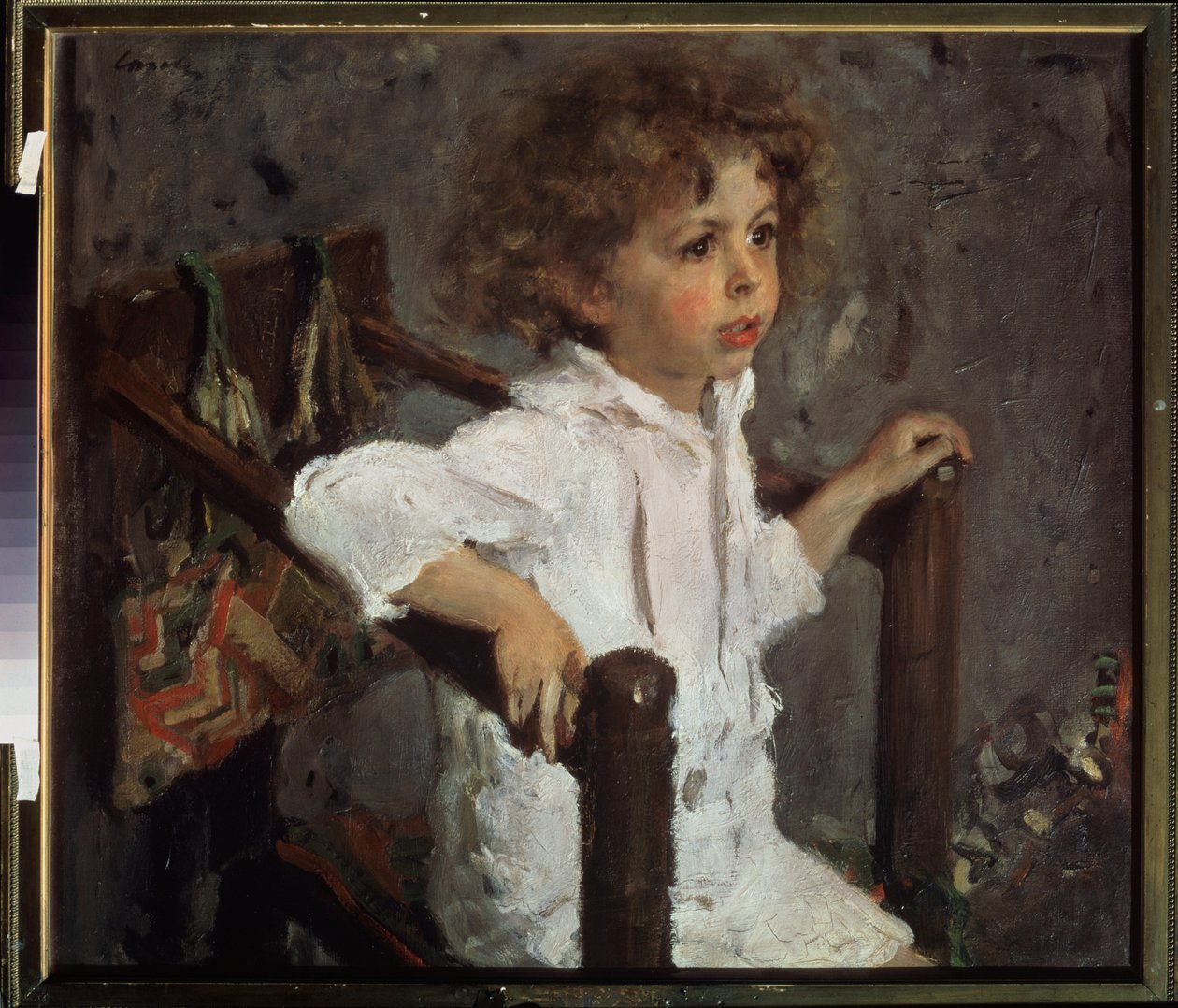 Portrét Miky Morosova. Obraz Valentina Alexandroviče Serova (1865-1911), olej na plátně od Valentin Aleksandrovich Serov