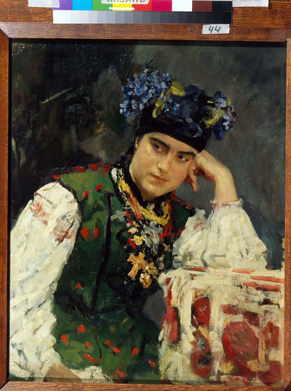 Portrét Sofie Dragomirové (Sofia Mihailovna Dragomirov od Valentin Aleksandrovich Serov
