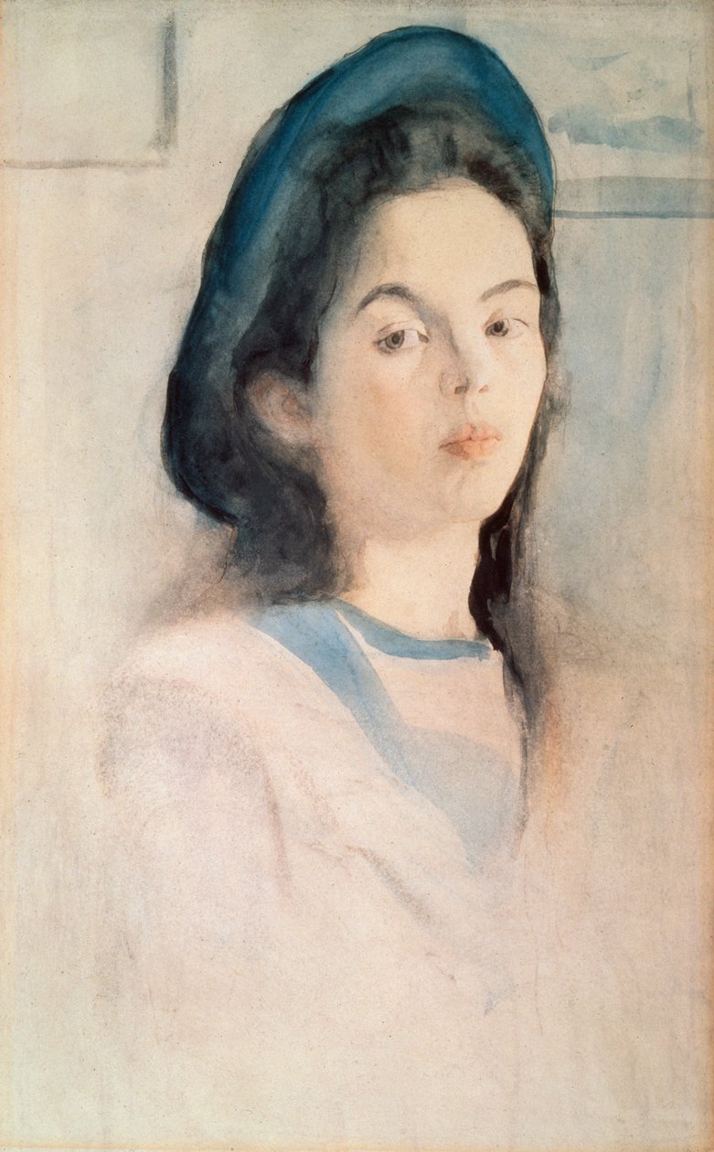Portrét ženy. Dílo Valentina Alexandroviče Serova (1865-1911), akvarel na papíře od Valentin Aleksandrovich Serov