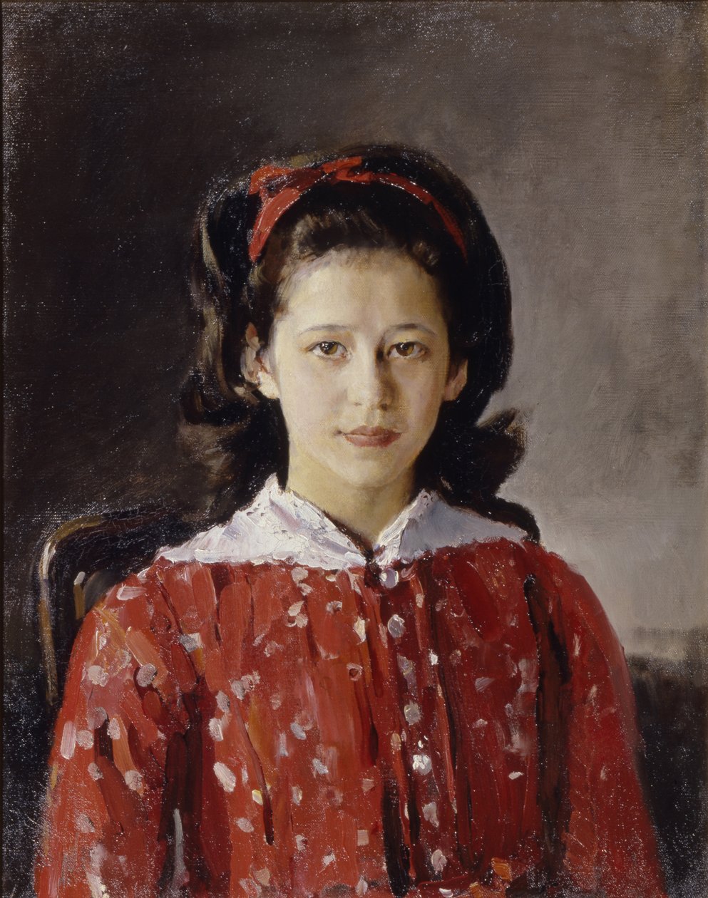 Portrét Ljudmily Anatolyevny Mamontové 1874-1937, 1884 od Valentin Aleksandrovich Serov