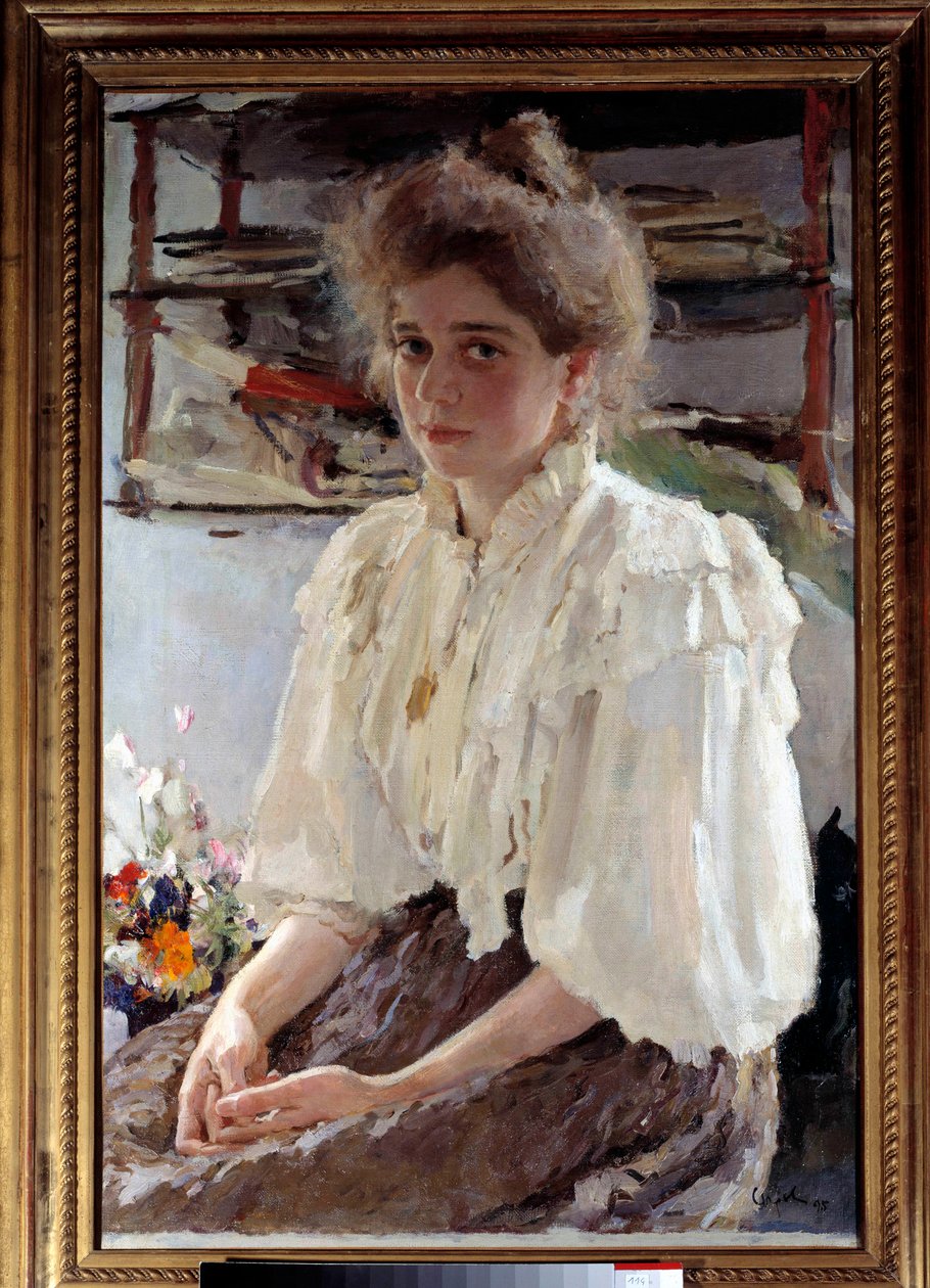 Portrét Madame Lwoff (1864-1955), rozená Maria Yakovlena Simonovich, sestřenice umělce od Valentin Aleksandrovich Serov