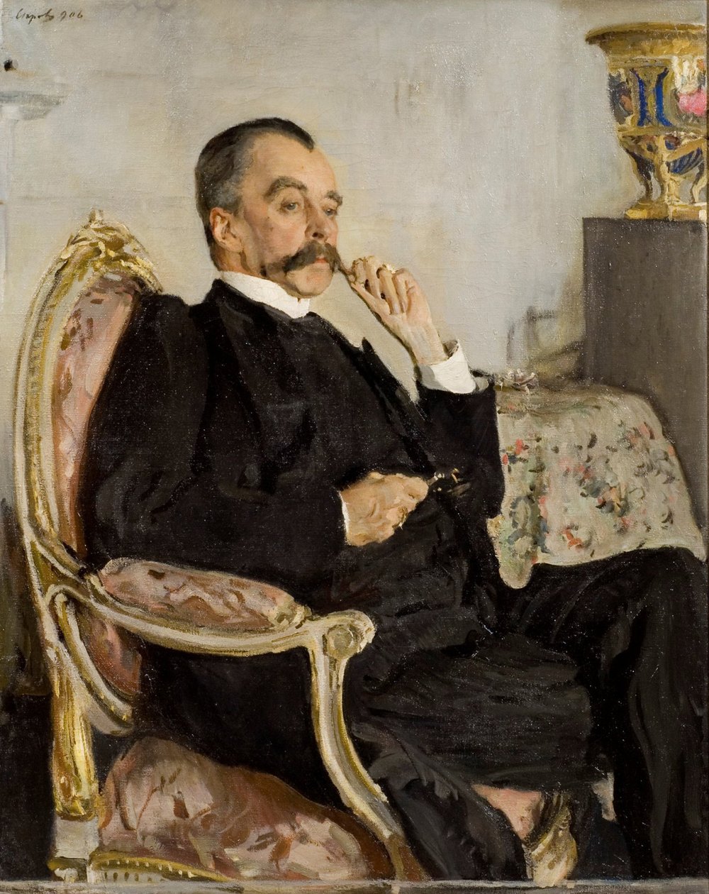 Portrét knížete Vladimíra Michajloviče Golitsyna 1847-1932, 1906. od Valentin Aleksandrovich Serov