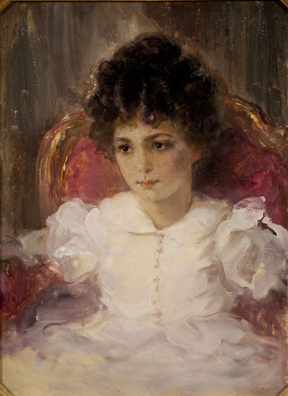 Portrét Taťány Sergejevny Khokhlové, rozené Botkiny 1897-1985 jako dítě od Valentin Aleksandrovich Serov