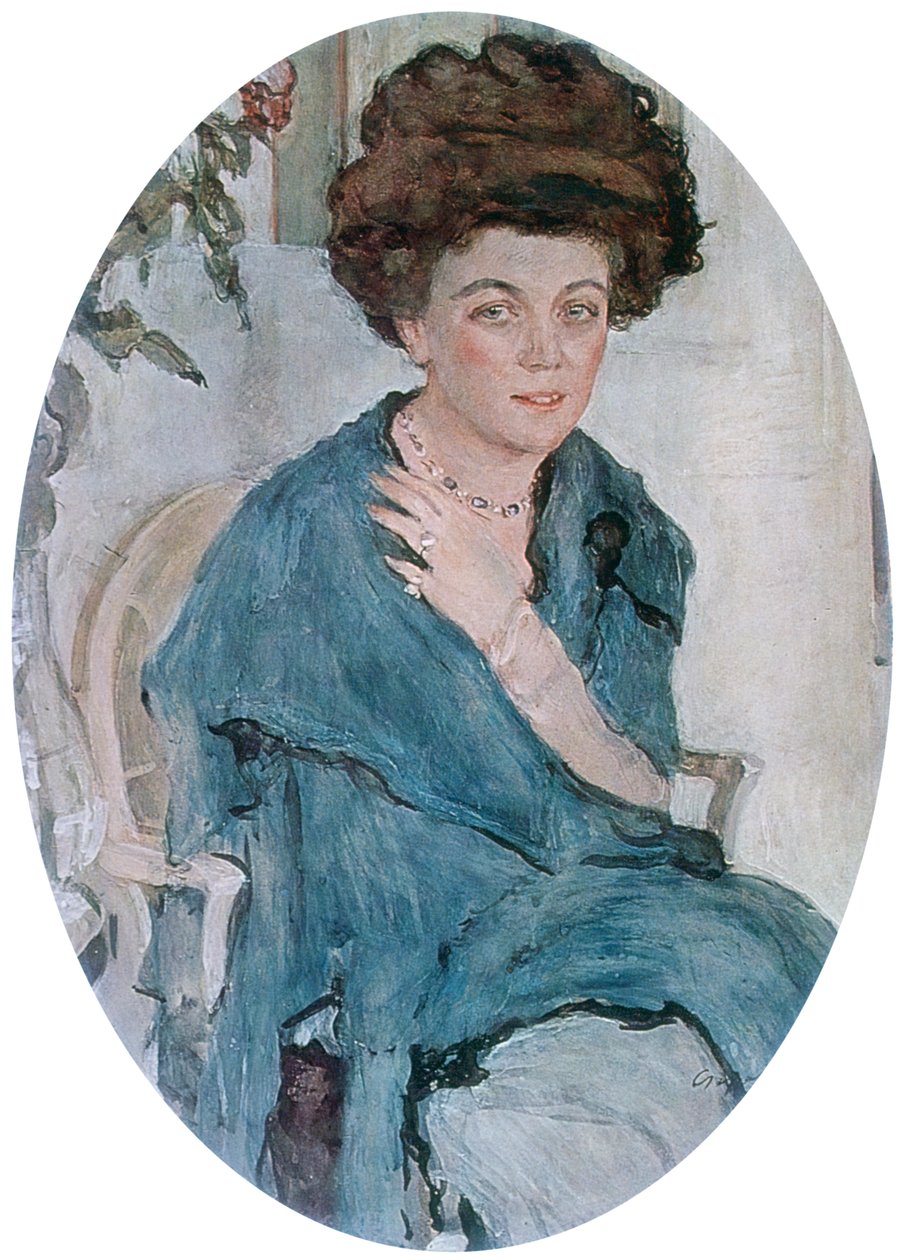 Portrét Yelena Oliv, 1909 od Valentin Aleksandrovich Serov