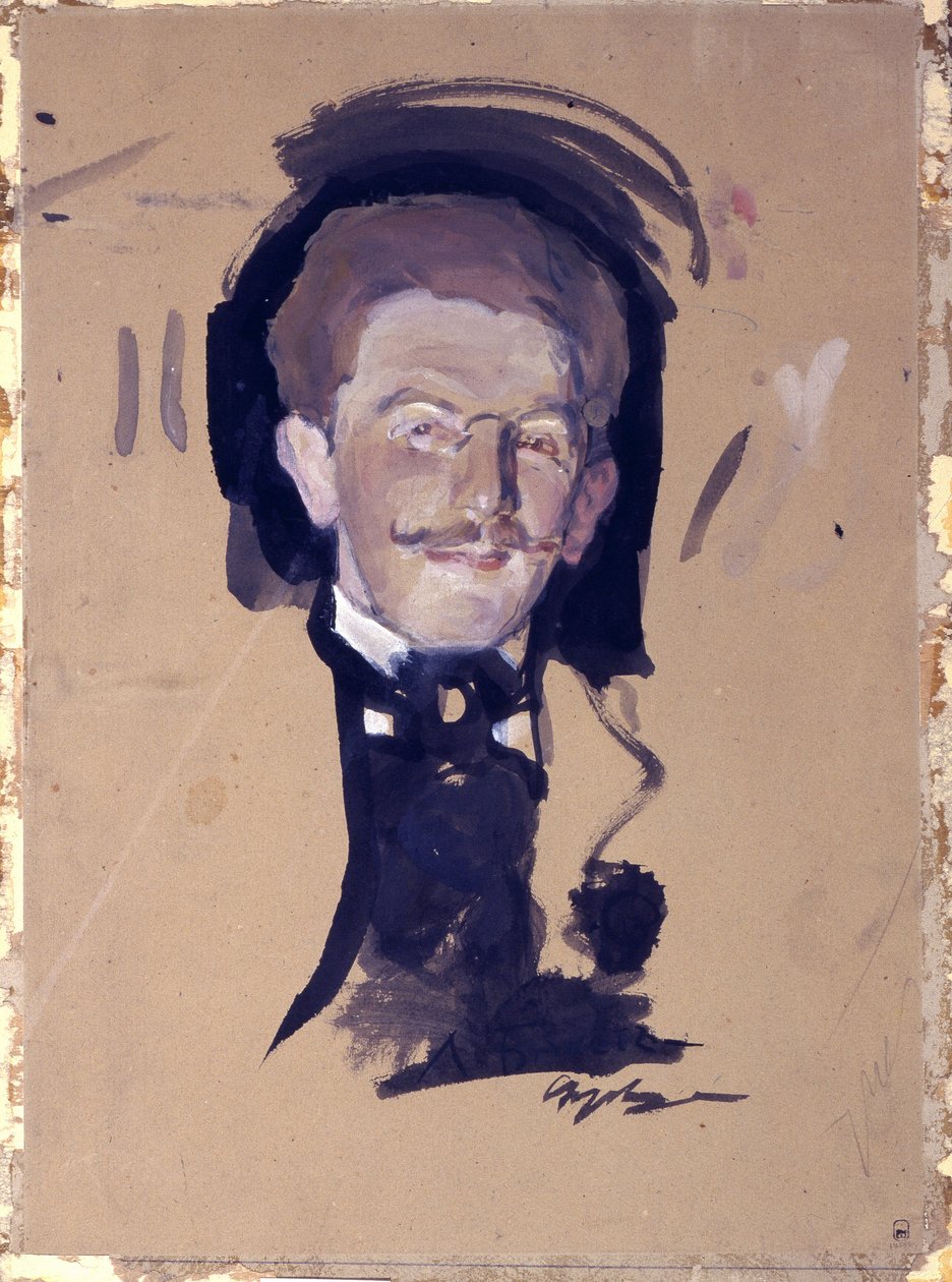 Portrét umělce Leon Bakst (Lev Rosenberg od Valentin Aleksandrovich Serov
