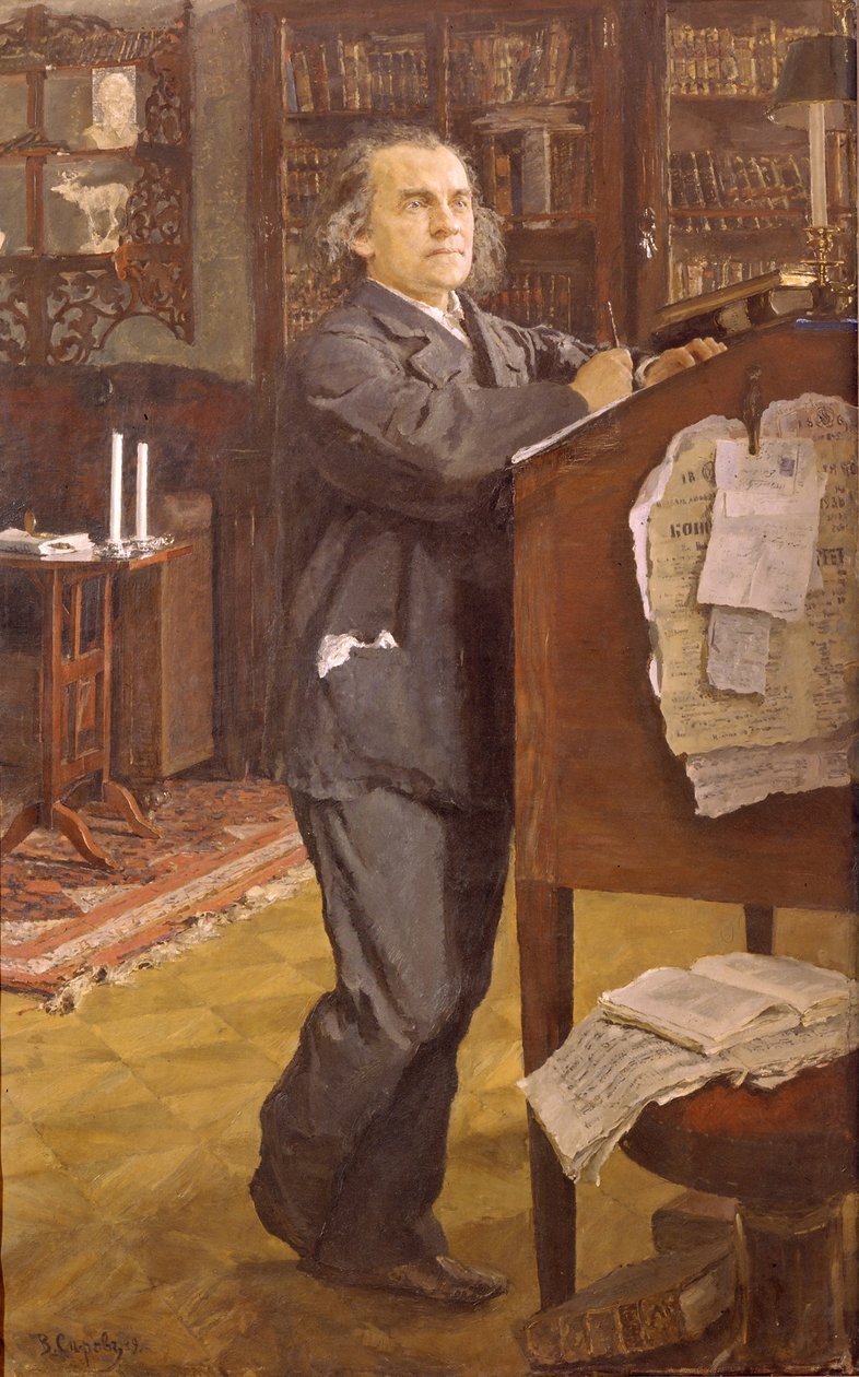 Portrét skladatele Alexandra Serova 1820-1871, 1889 od Valentin Aleksandrovich Serov