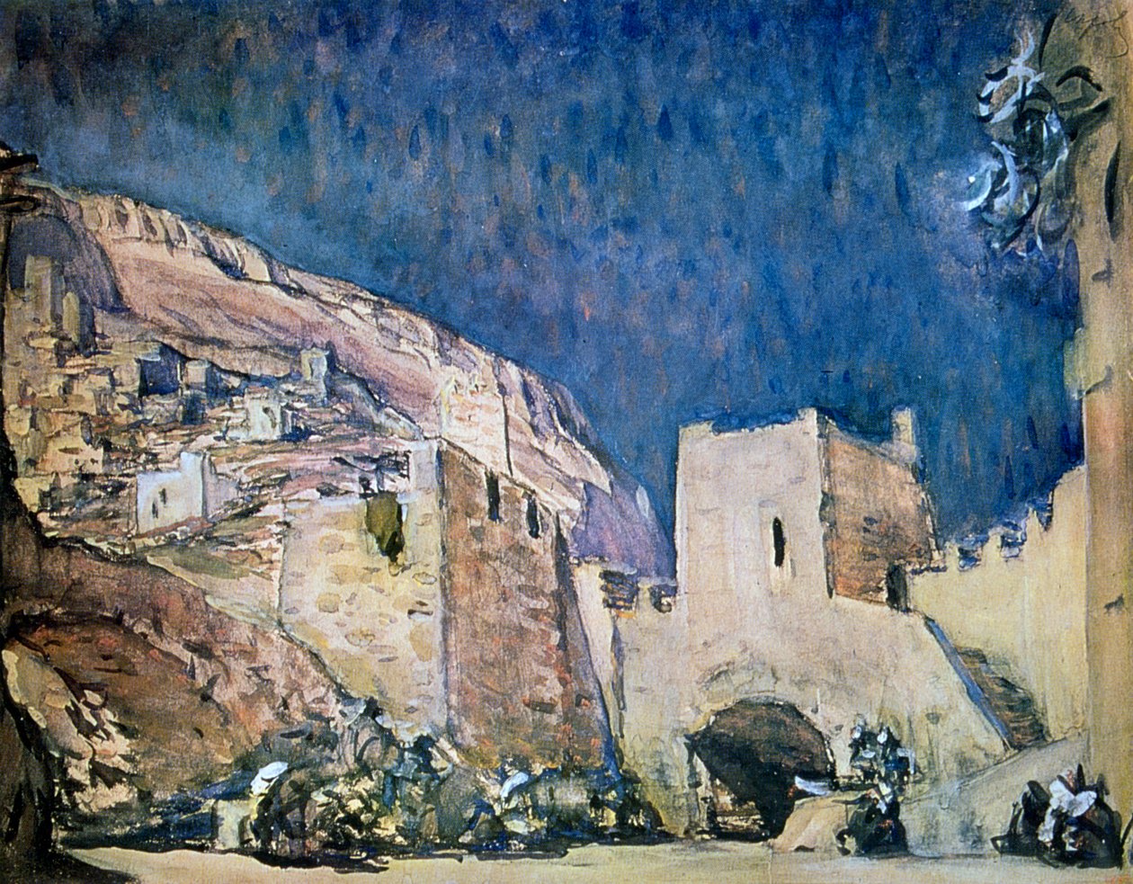 Scénografie pro operu Judith od Alexandra Serova, 1907 od Valentin Serov