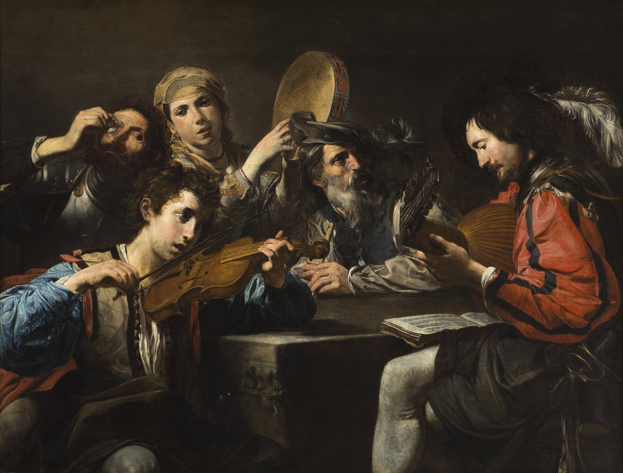 Hudební společnost od Valentin de Boulogne