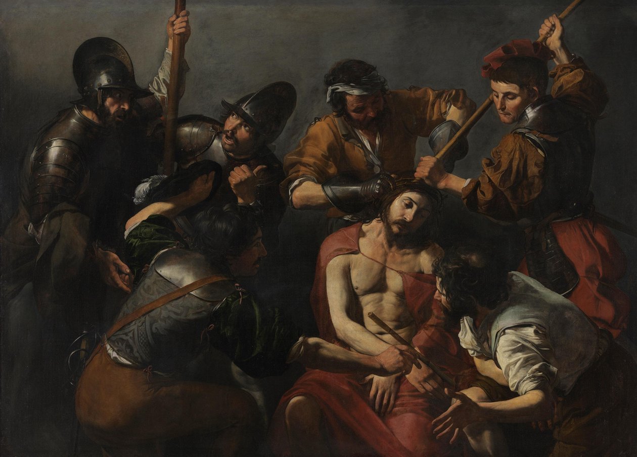Korunování Krista trním od Valentin de Boulogne