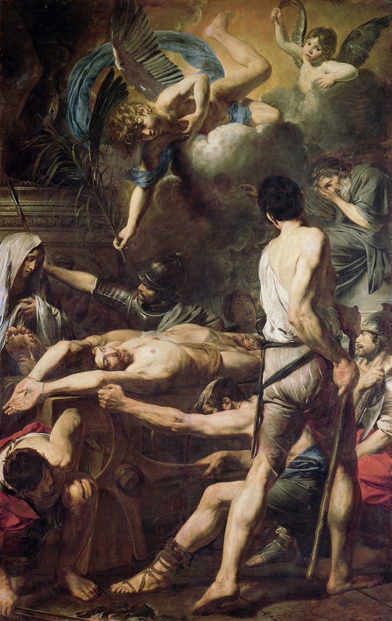 Umučení svatého Processa a svatého Martiniana od Valentin de Boulogne