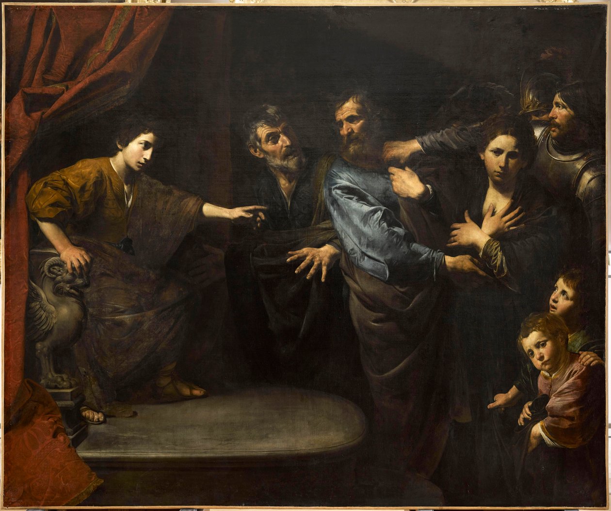 Rozpoznaná nevinnost Suzanny nebo soud Danielův - Nevinnost Susanny nebo soud Danielův, Valentin de Boullogne (1591-1632). Olej na plátně od Valentin de Boulogne