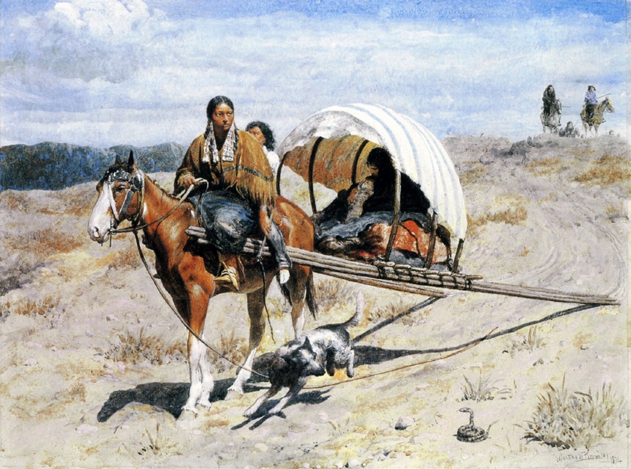 Rodina vran indických na stezce, 1874 (wc, ouache a inkoust na papíře) od Valentine Walter Lewis Bromley
