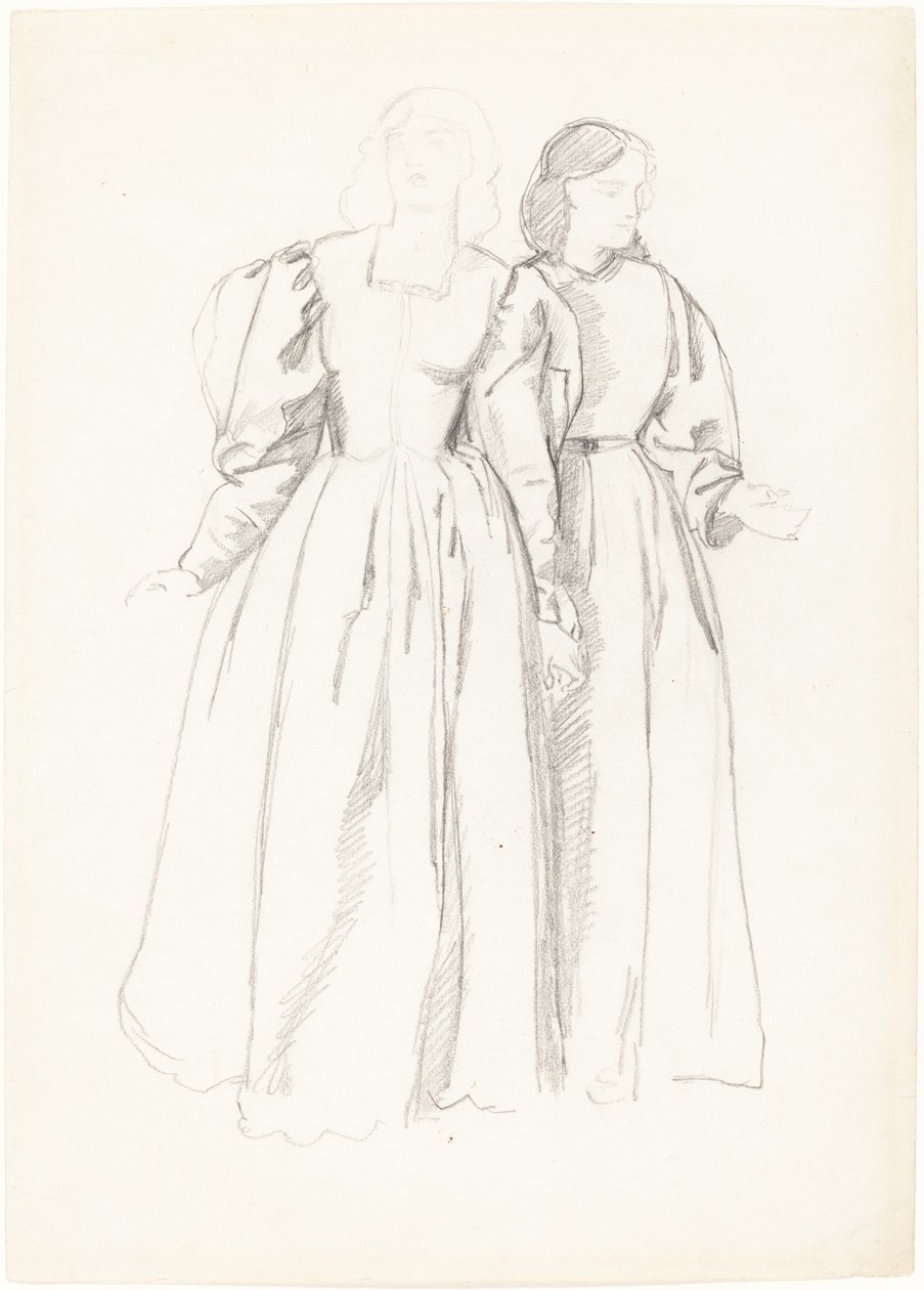 Studie dvou mladých žen [recto] od Valentine Cameron Prinsep