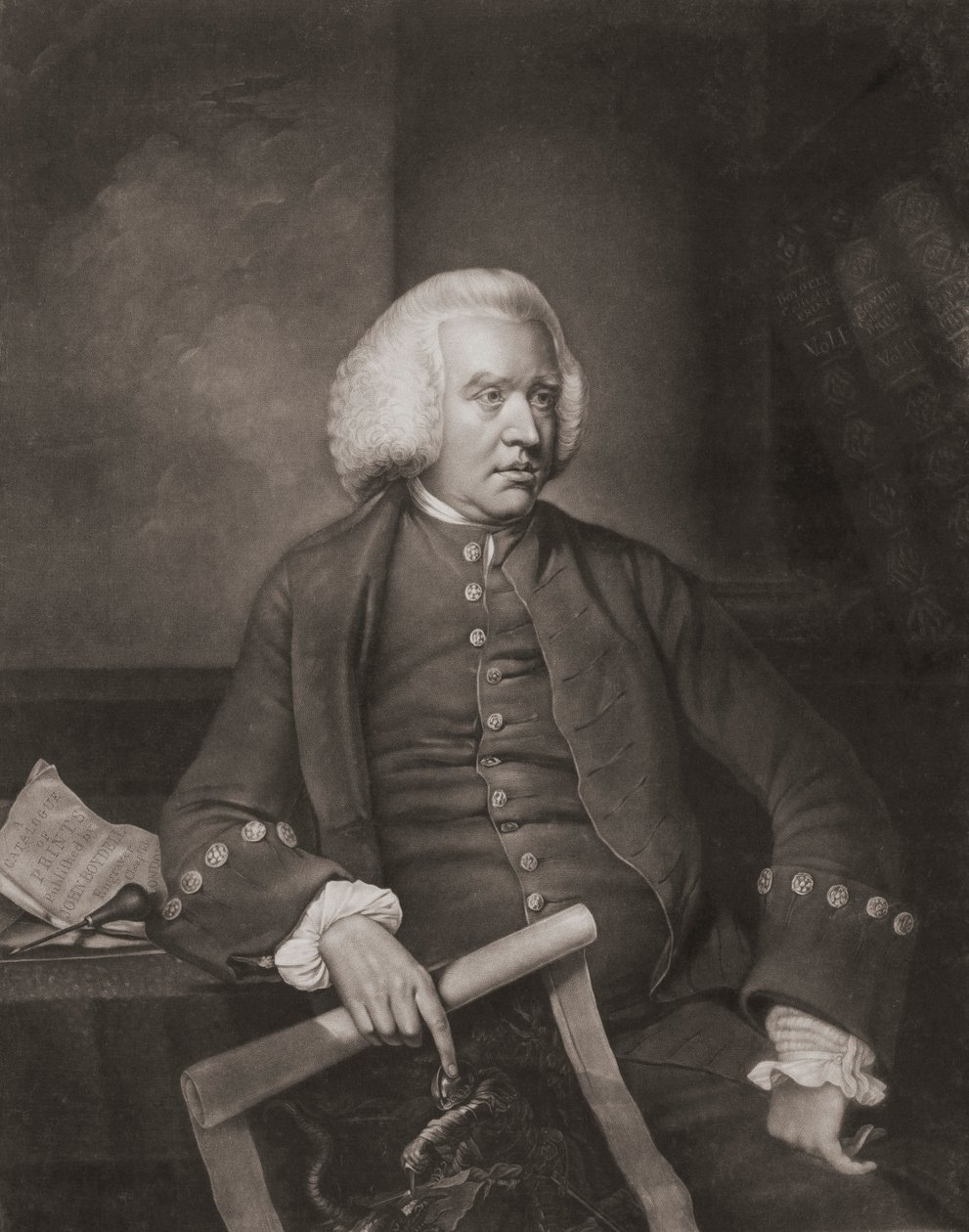 John Boydell. Portrét (tisk) od Valentine Green