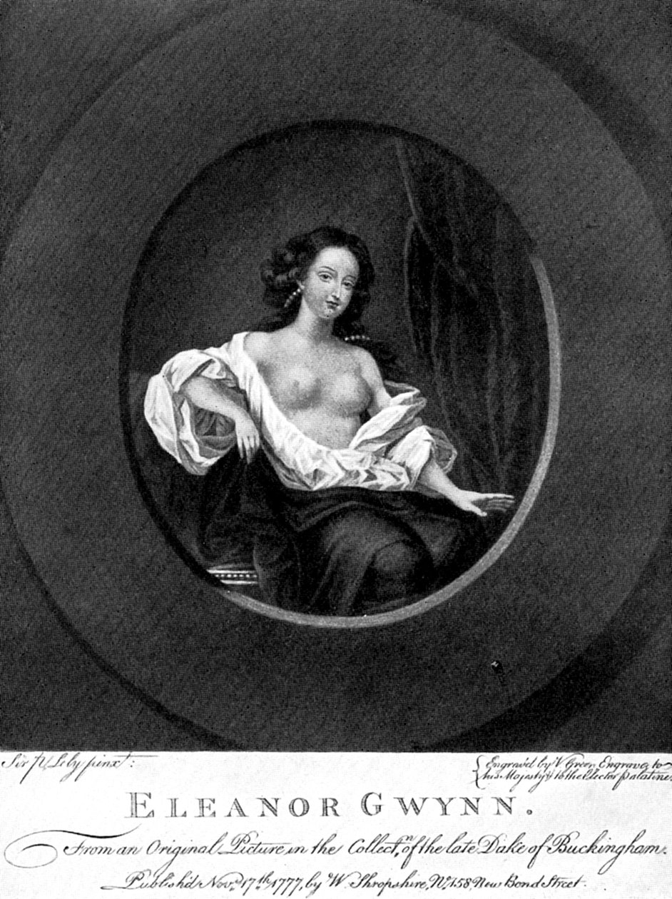Nell Gwynne , anglická herečka, 19. století. od Valentine Green