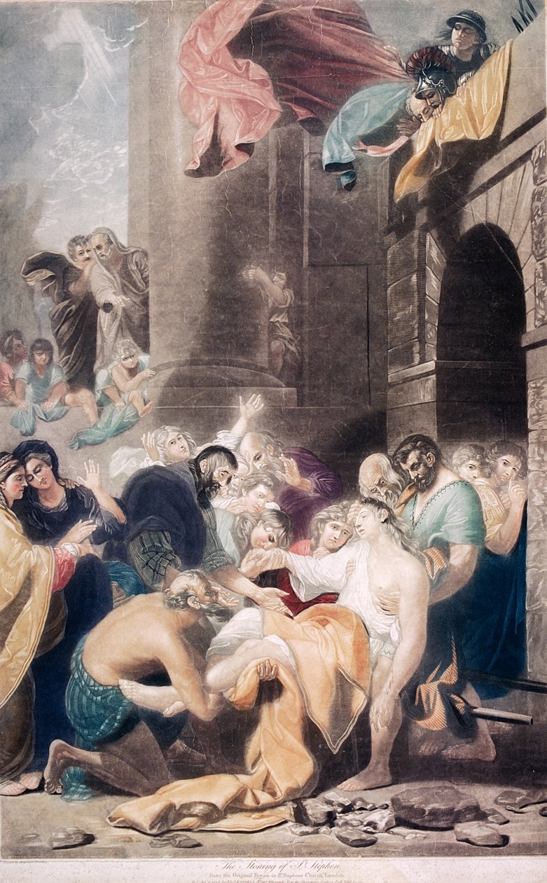 „Ukamenování svatého Štěpána“, 1801 od Valentine Green