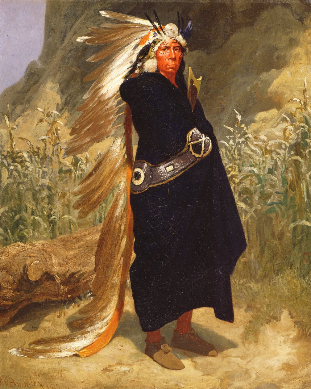 Portrét indiánského náčelníka, 1875 od Valentine Walter Lewis Bromley