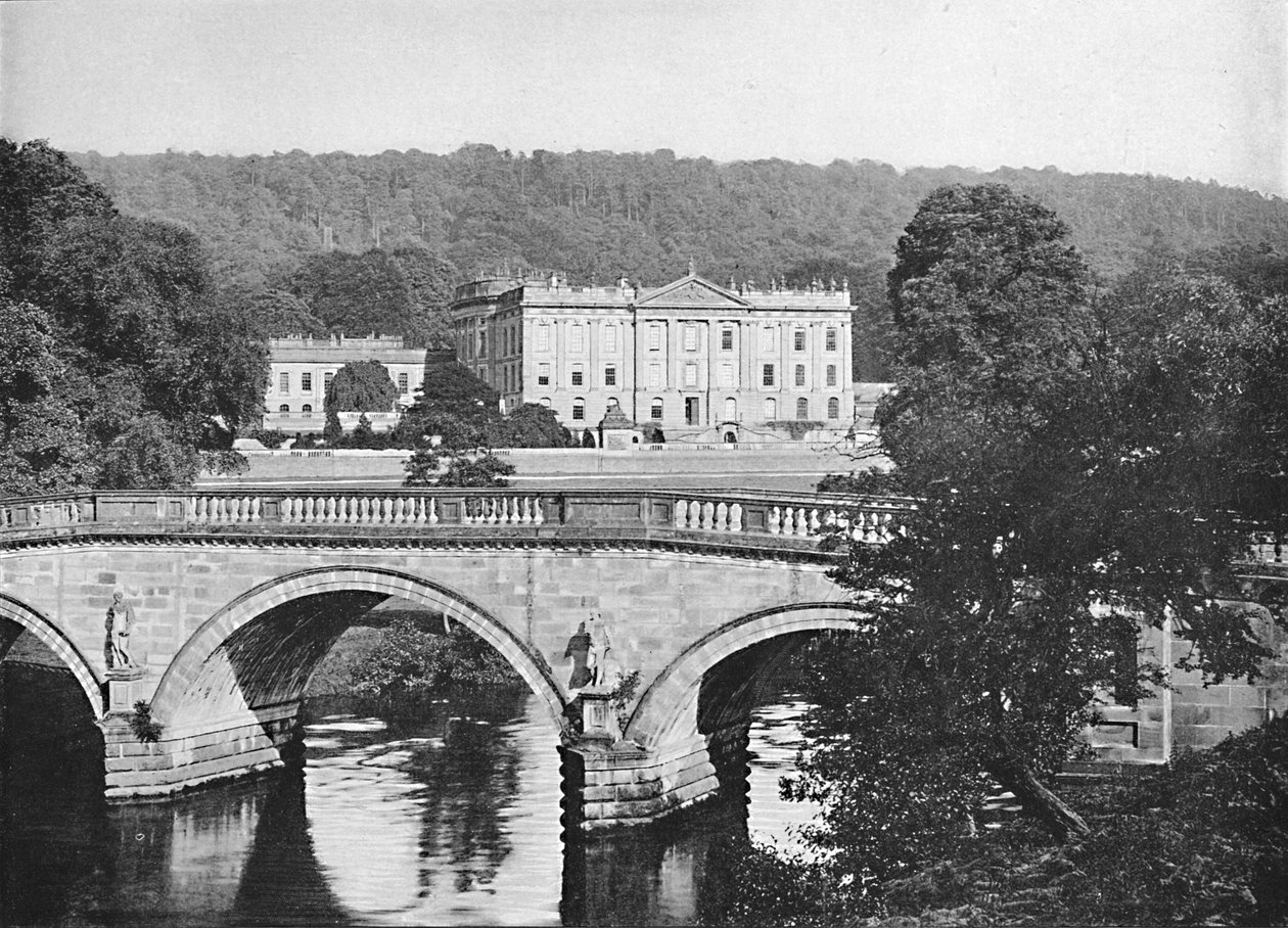 Chatsworth House, c1896 od Valentine and Sons Ltd