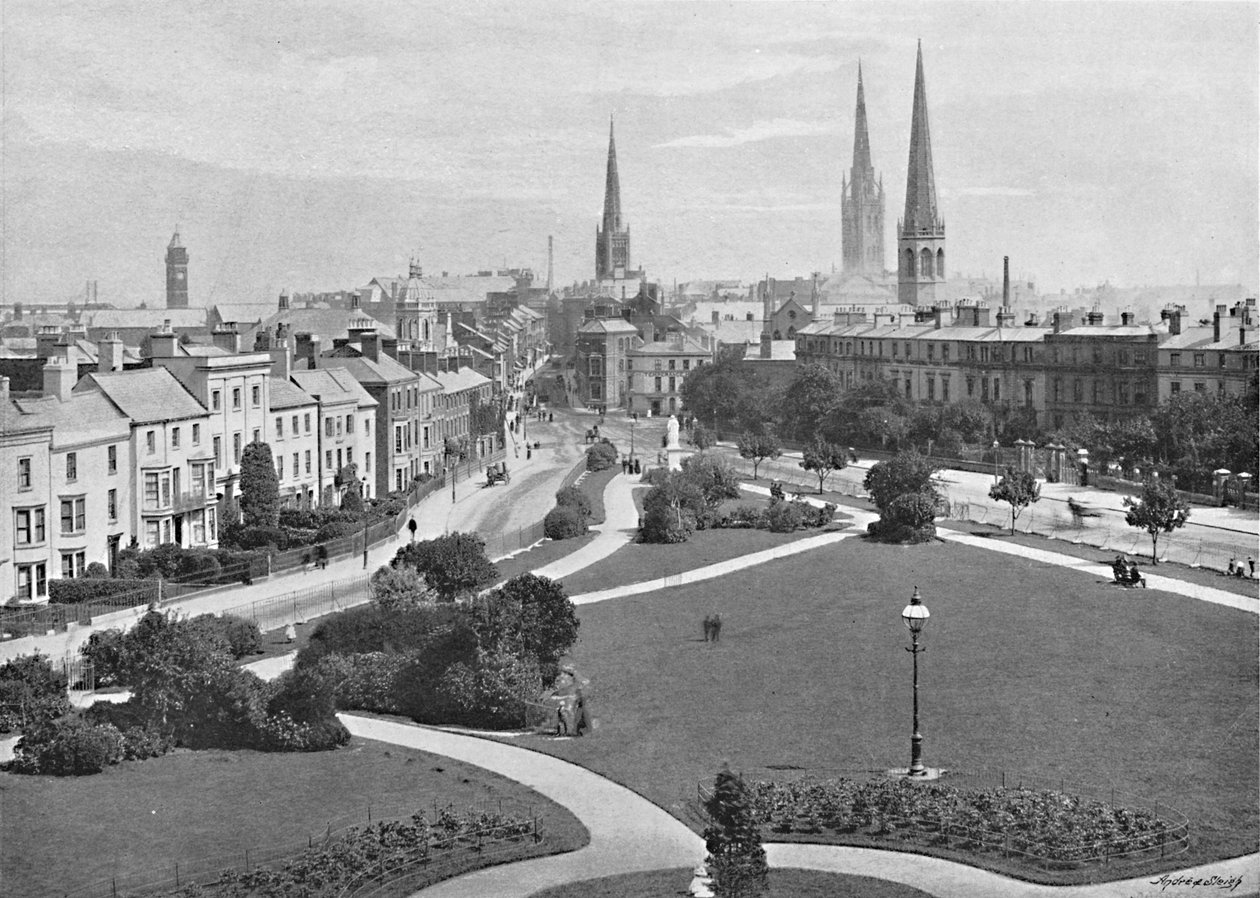 Coventry: The Three Spires, c1896 od Valentine and Sons Ltd